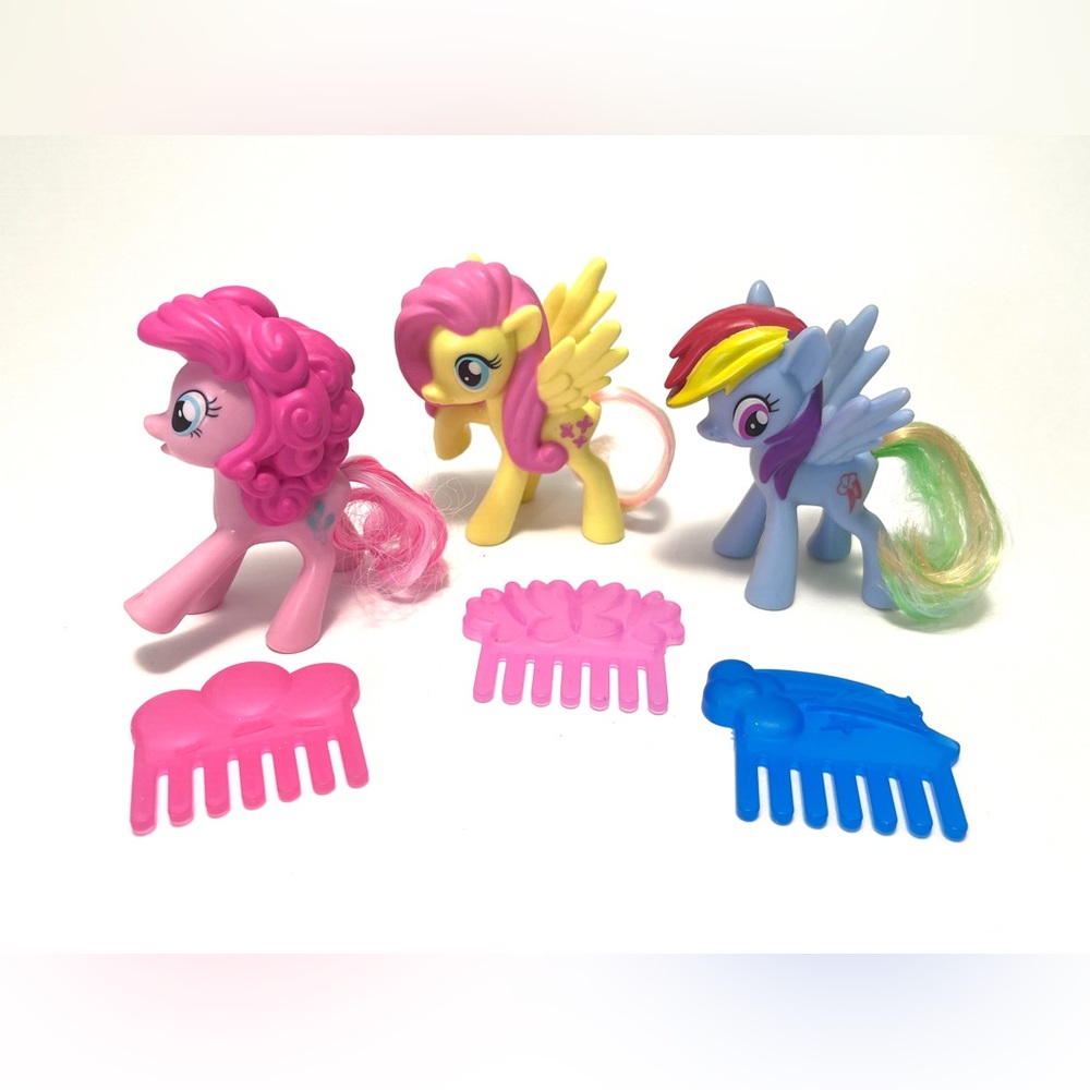 My Little Pony Set of 3 Friendship is Magic Dolls with combs
